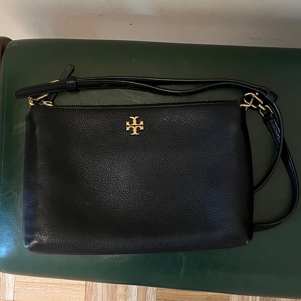 Tory Burch Kira Black Leather Crossbody Bag